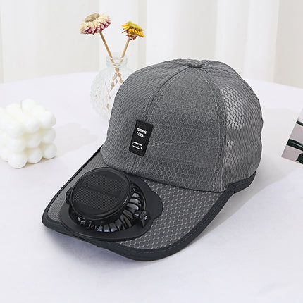 Solar Powered Cooling Hat with Adjustable Fan