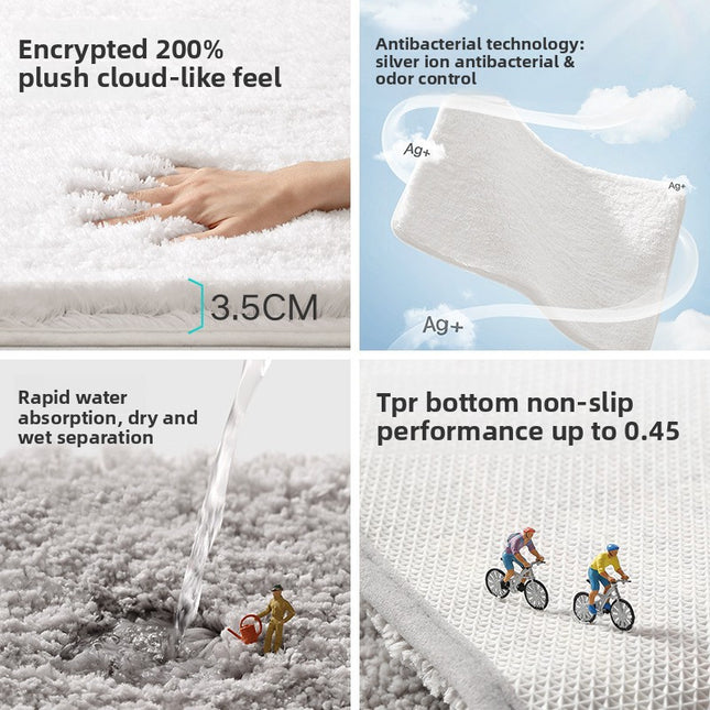 Absorbent Antibacterial Bathroom Floor Mat