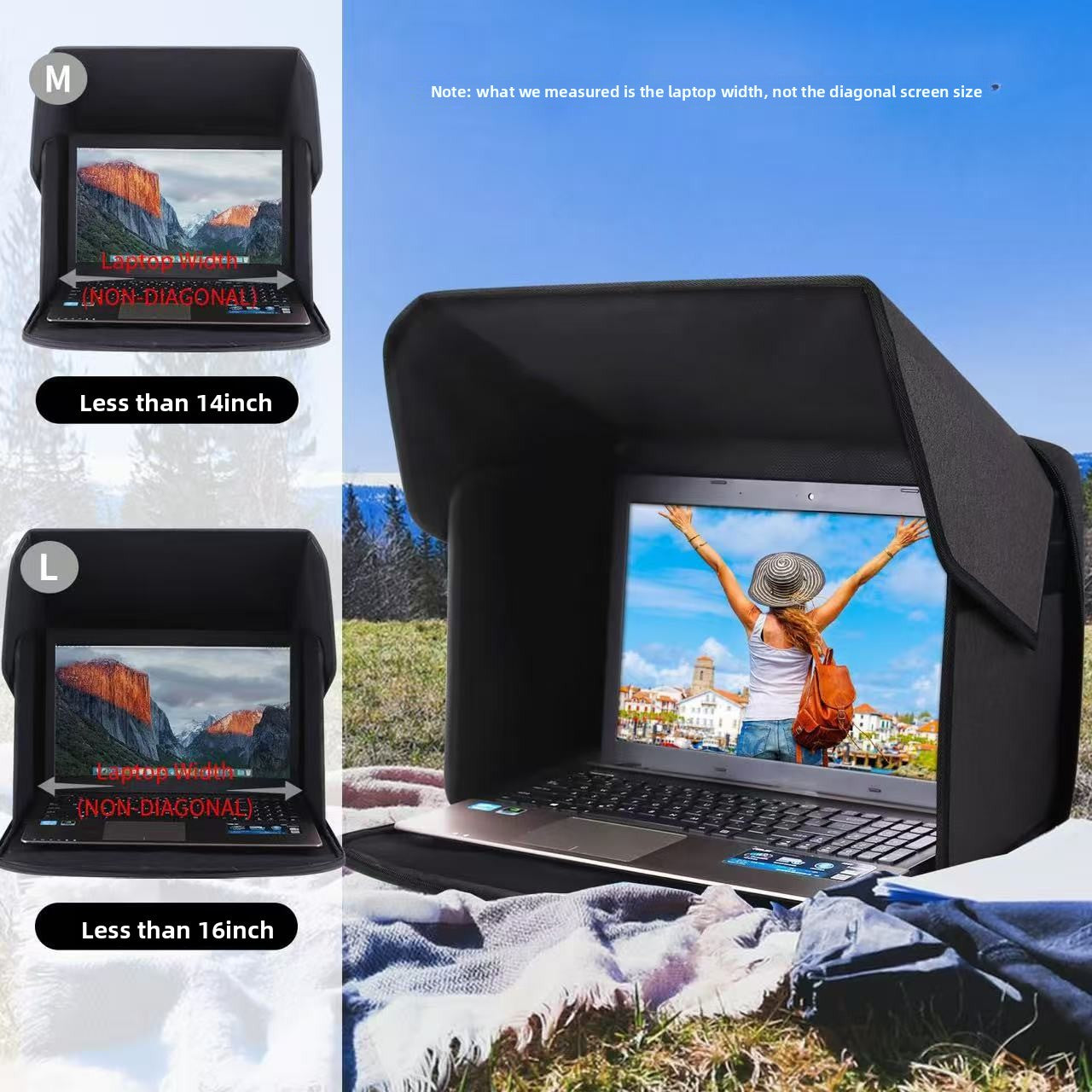 Laptop sunshade