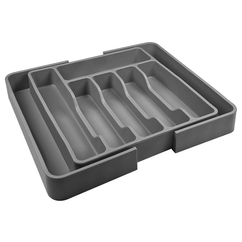 Adjustable Bamboo Kitchen Cutlery Drawer Organizer Tray