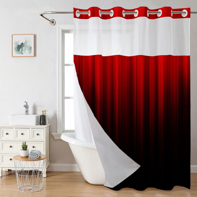 Double Layer Gradient Digital Print Shower Curtain