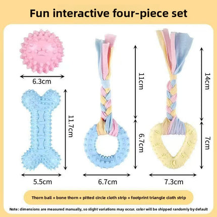 Dog Chew Toy Ball Bite Resistant Pet Dental Molar Stick
