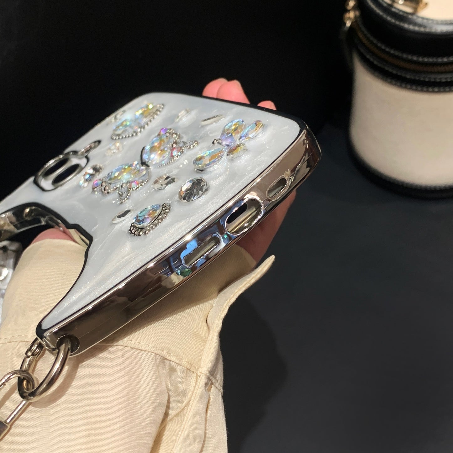 Epoxy Diamond Butterfly iPhone Case