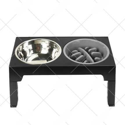 Adjustable Anti-Spill Pet Dog Bowl Stainless Steel Elevated Feeder