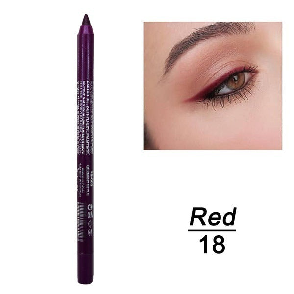 14-Color Waterproof Eyeliner Gel Pen with Pearl Finish