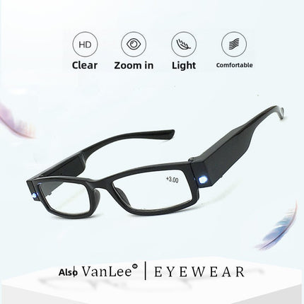 LED anti-blue light reading glasses