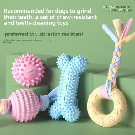 Dog Chew Toy Ball Bite Resistant Pet Dental Molar Stick