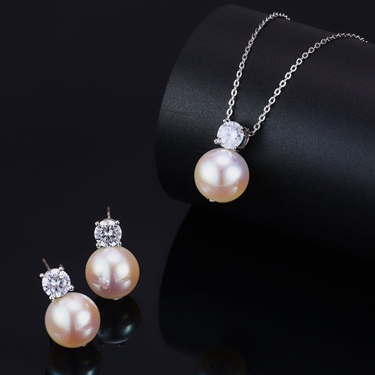 Celestial Zirconia Earring and Necklace Set