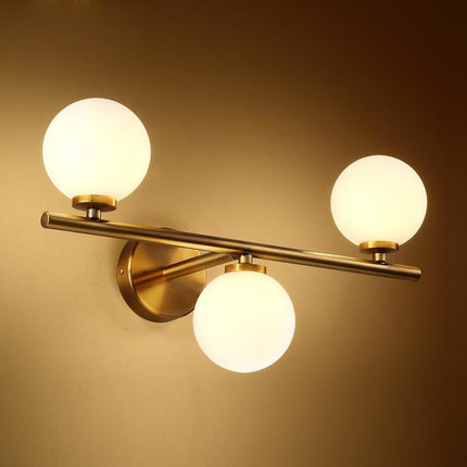 Nordic Glass Wall Lamp with Gold Electroplated Finish