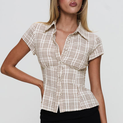 Womens Double Button Casual Shirt