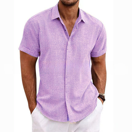 Beach oversized men's short-sleeved shirt