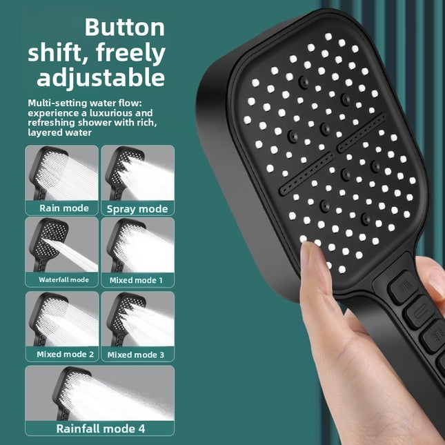 Pressurized Shower Head Set with 7 Spray Modes