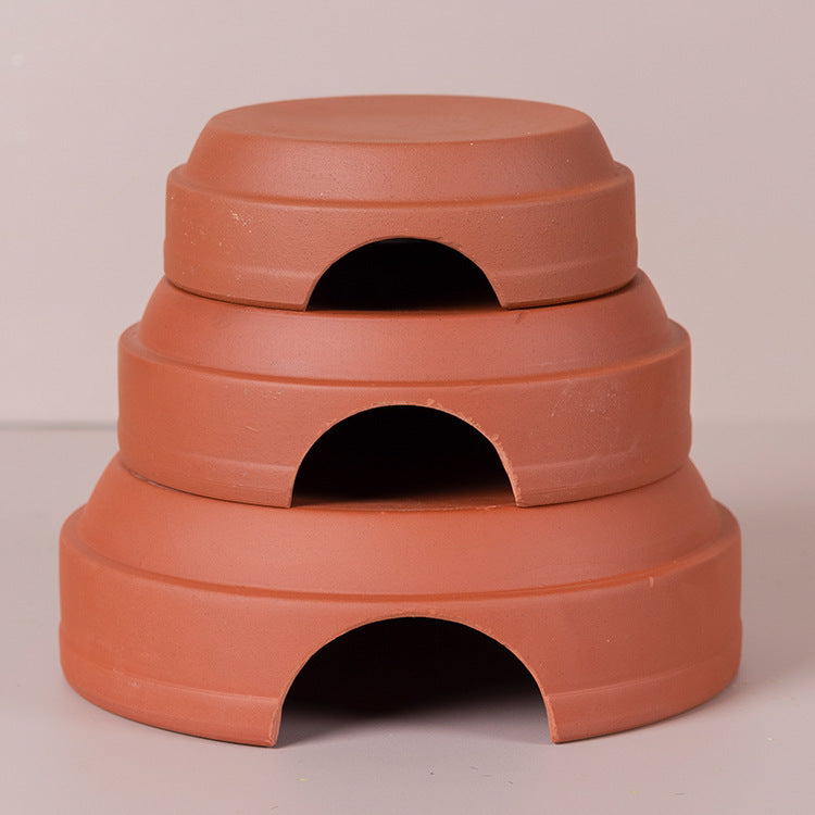 Reptile Hiding Cave Ceramic Terrarium Decor