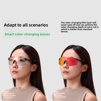Photochromic Sports Sunglasses Windproof Cycling Glasses
