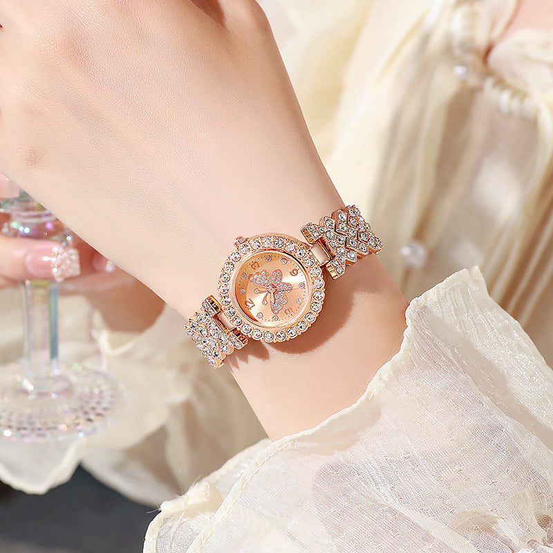 Women's Diamond Butterfly Quartz Watch