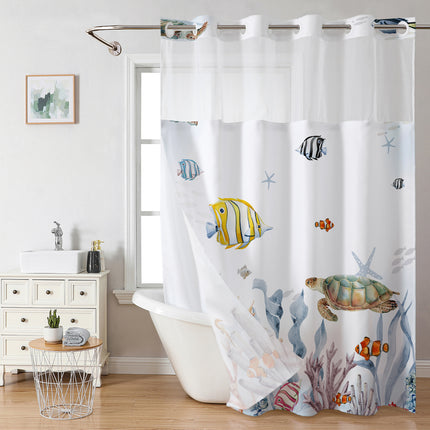 Double Layer Digital Print Shower Curtain
