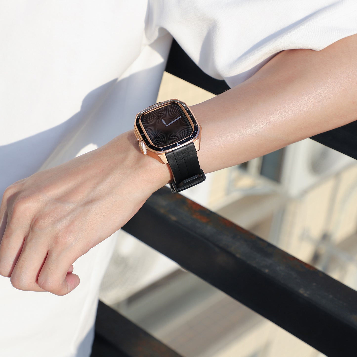 Silicone Watch Strap with Protective Case for iWatch