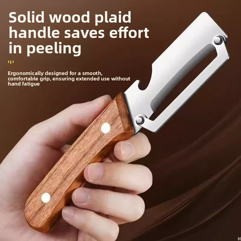 Solid Wood Handle Kitchen Peeler