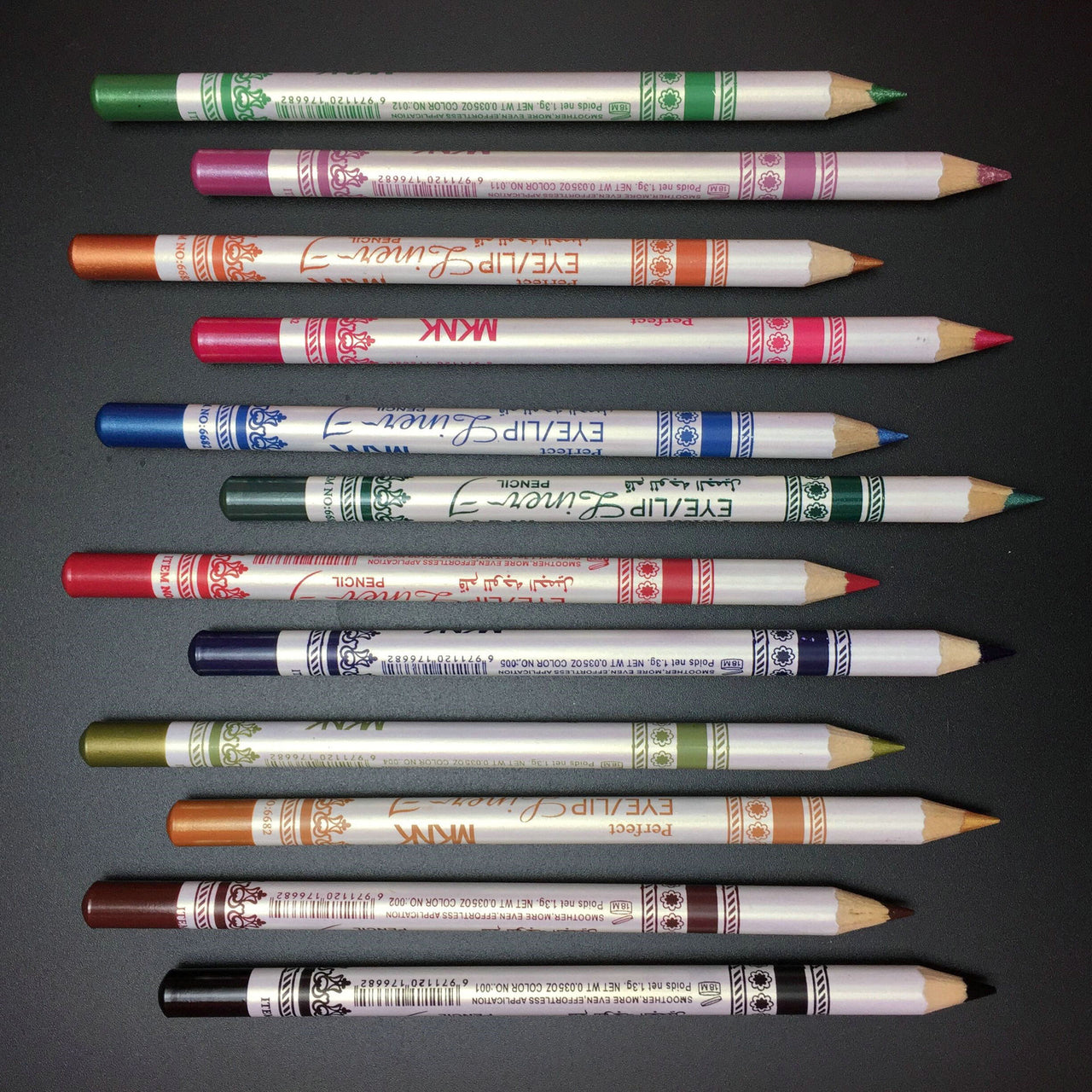 مستحضرات تجميل، ١٢ لونًا، قلم تحديد شفاه لامع، ظلال عيون، قلم تحديد عيون