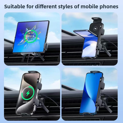 Dual Motor Wireless Car Phone Holder with 360 Rotation