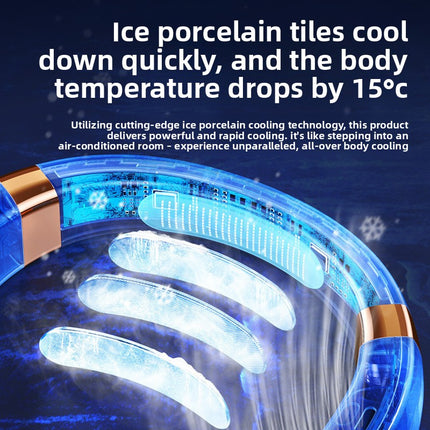 Portable USB Neck Fan with Silent Bladeless Design
