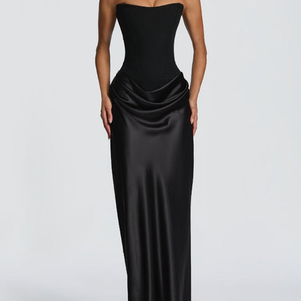 Satin Bodycon Long Dress