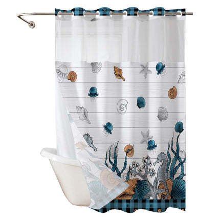 Double Layer Digital Print Shower Curtain
