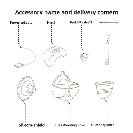 Wearable Electric Breast Pump Hands-Free Milk Collection