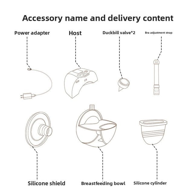 Wearable Electric Breast Pump Hands-Free Milk Collection
