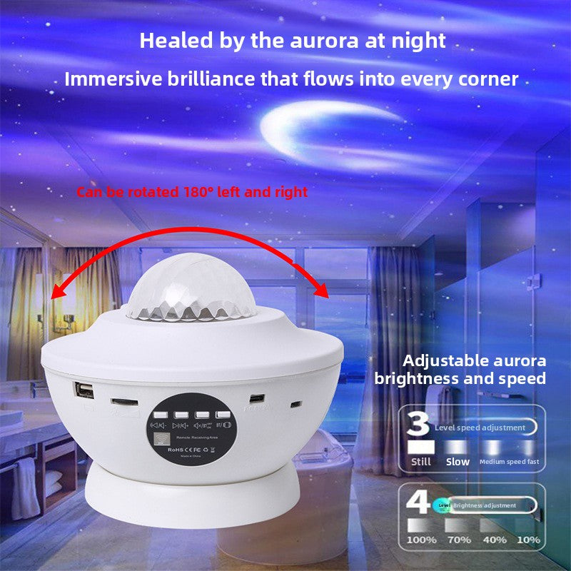 360 Rotating Northern Lights Star Projector
