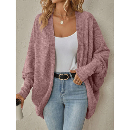 Pure Color Cardigan Mid-Length Knitted Knitwear