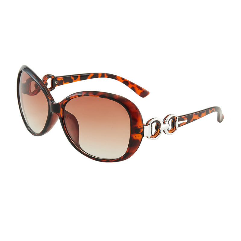 Sunglasses Large Frame Sunglasses Retro Glasses UV-resistant Round Frame