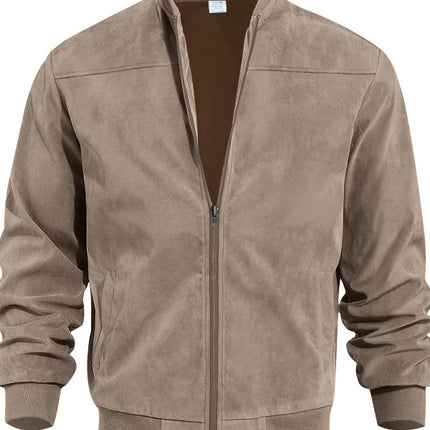 Mens Suede Bomber Jacket