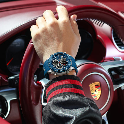 Men's Luminous Dual Display Waterproof Watch