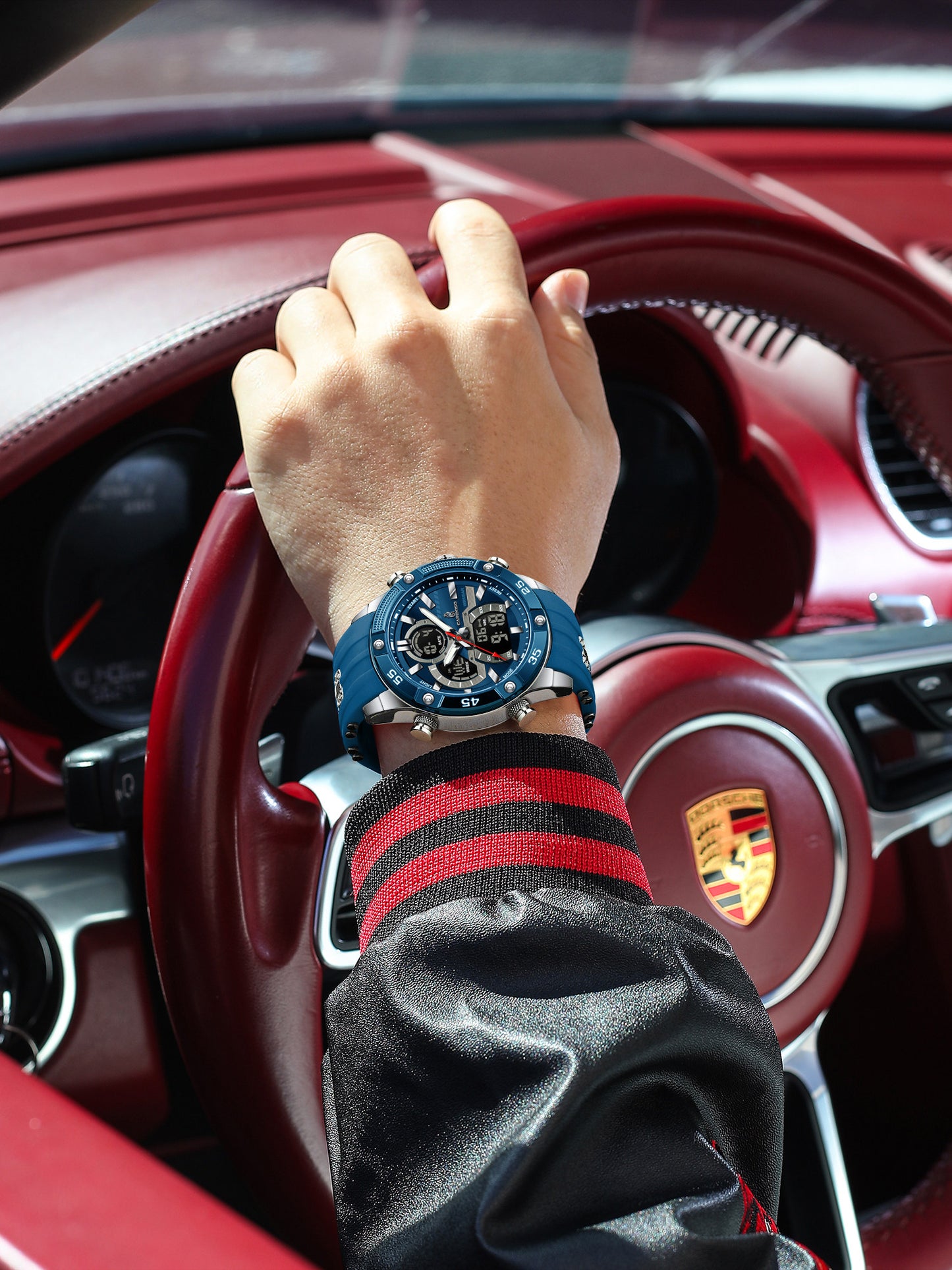 Men's Luminous Dual Display Waterproof Watch