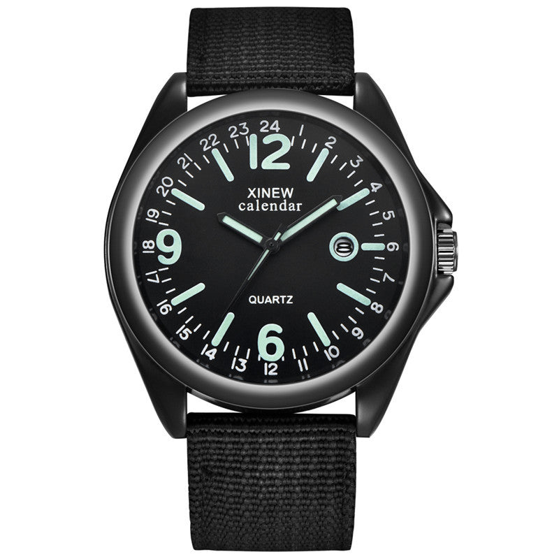 Men's Nylon Strap Quartz Watch