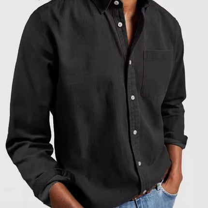 Men's Long Sleeve Turn-Down Collar Shirt