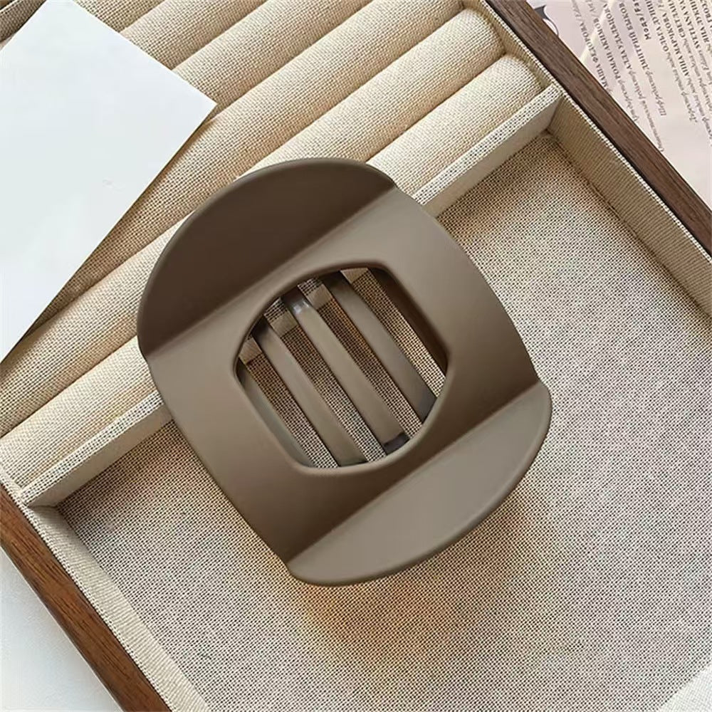 Matte Geometric Hair Clips for Thick Hair