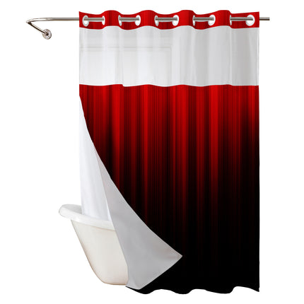 Double Layer Gradient Digital Print Shower Curtain