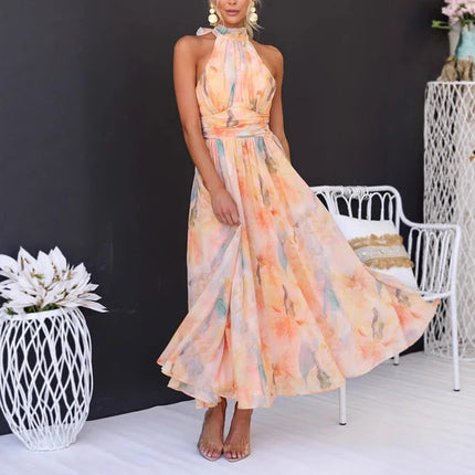 French Style Dopamine Colored Long Dress for Women
