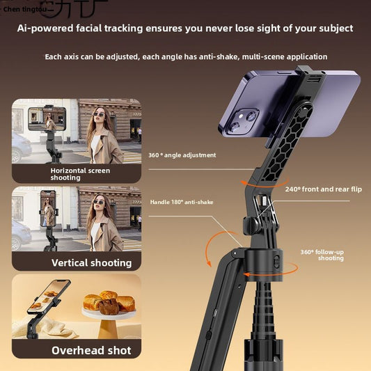 AI Tracking Phone Gimbal with Extendable Selfie Stick