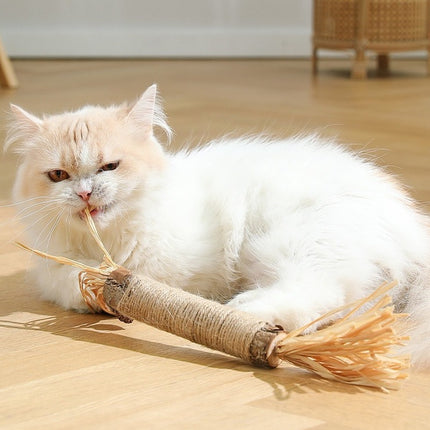 Natural Wood Cat Chew Toy for Dental Health