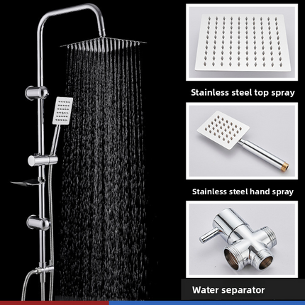 Stainless Steel Shower Set with Adjustable Spray