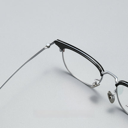 Pure Titanium Half-Frame Glasses