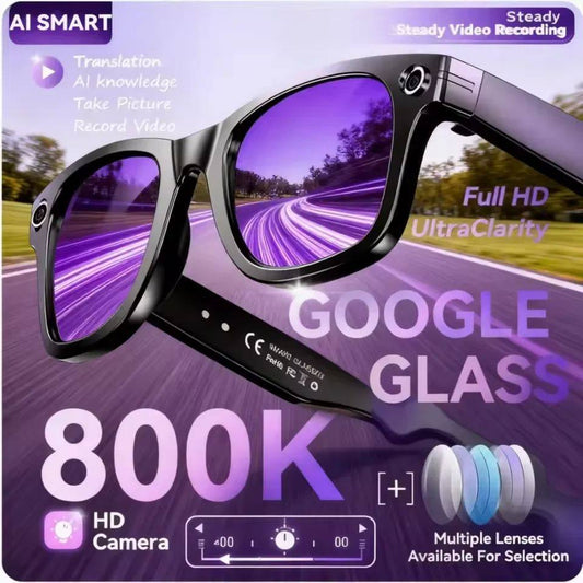 AI Smart Glasses with Camera and Color-Changing Lenses