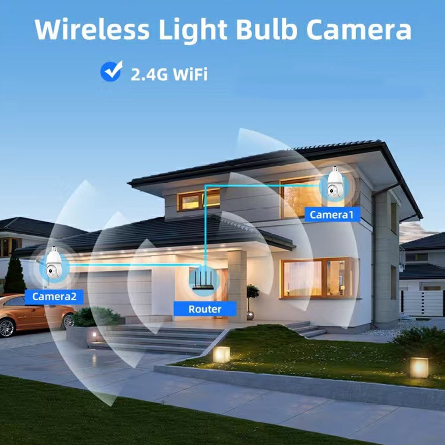 Bulb Surveillance Camera Night Vision 360 Degree