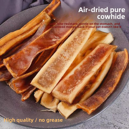 Natural Cowhide Dog Chew Sticks for Dental Health