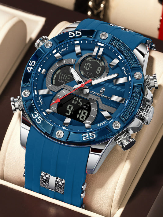 Men's Luminous Dual Display Waterproof Watch