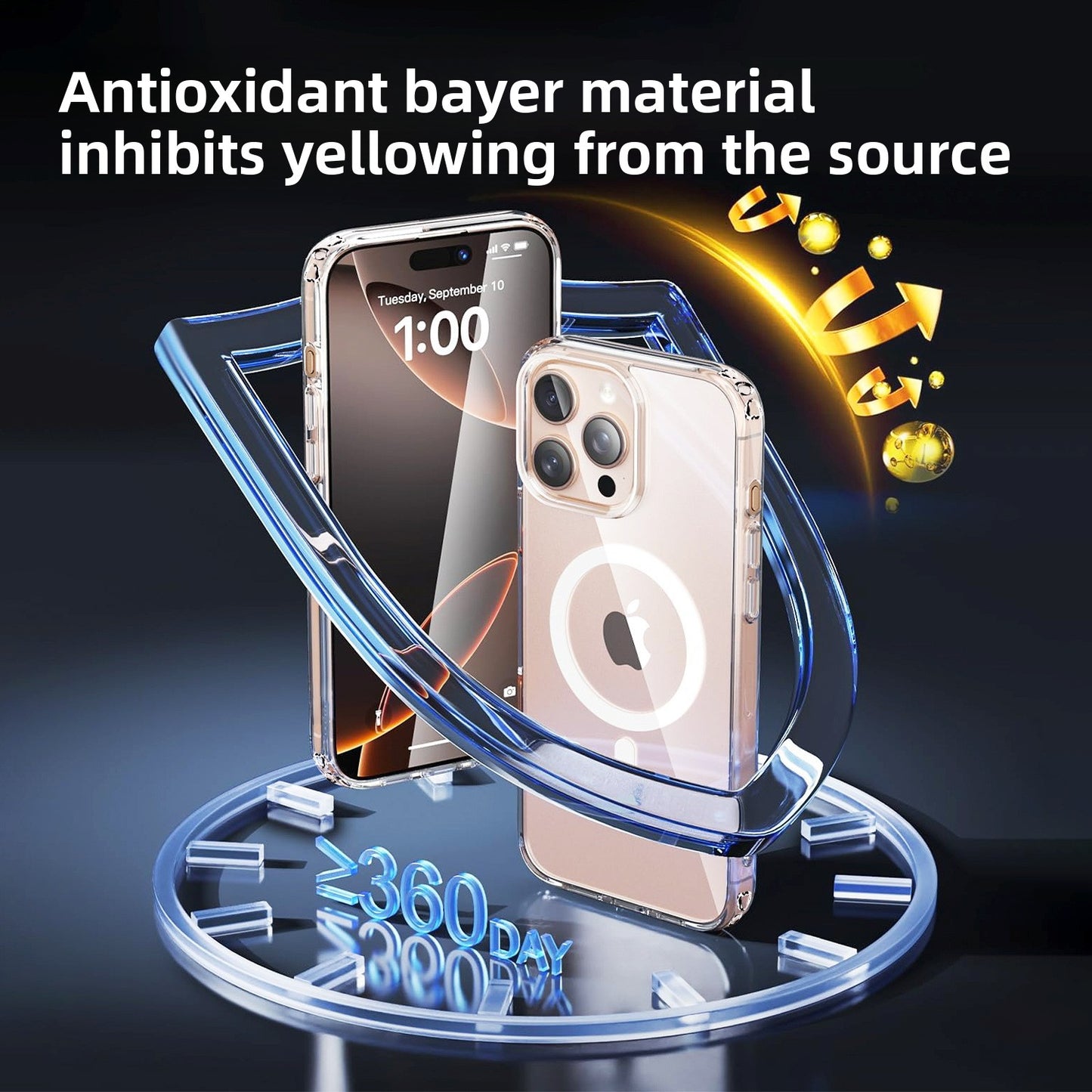 Transparent Magnetic Phone Case with Camera Button