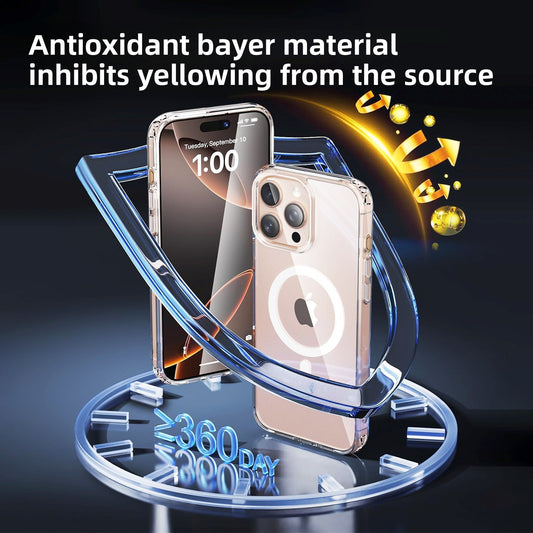 Transparent Magnetic Phone Case with Camera Button